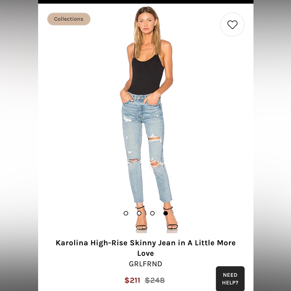 Revolve grlfrend Karolina Jeans petite